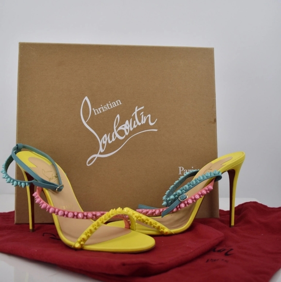 Christian Louboutin Shoes - ❤NEW Christian Louboutin Mafaldina Spike Colorblock Leather Sandals❤